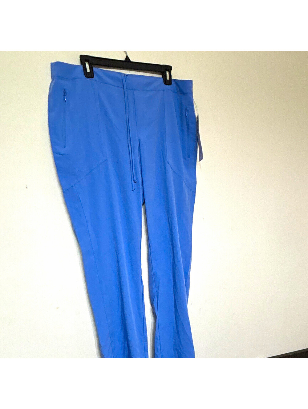 Grey's Anatomy by Barco Women's L Blue Solid Knit Scrub Pants Drawstring